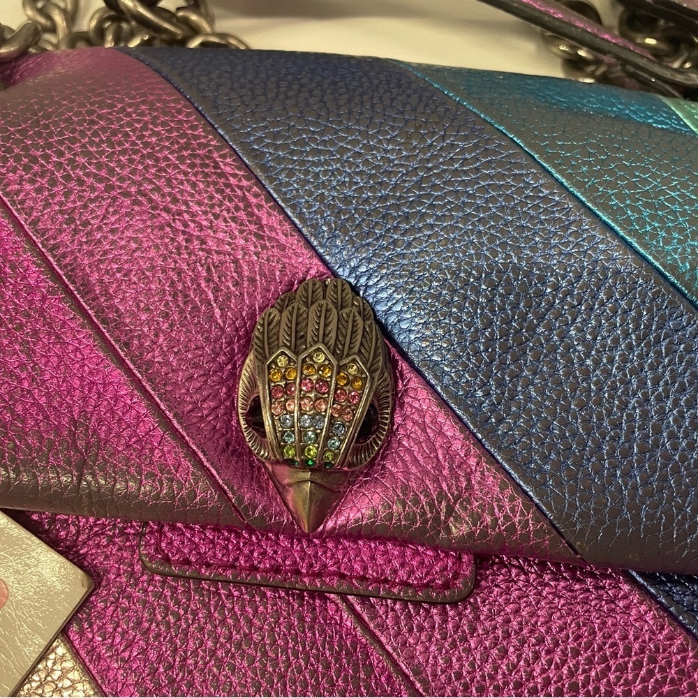 Kurt Geiger Rainbow Metallic Shoulder Bag - Picture 3 of 12